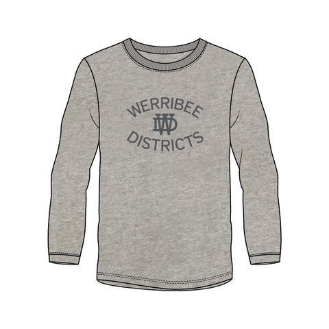 Werribee Districts FC Long Sleeve Tee - Grey Marle