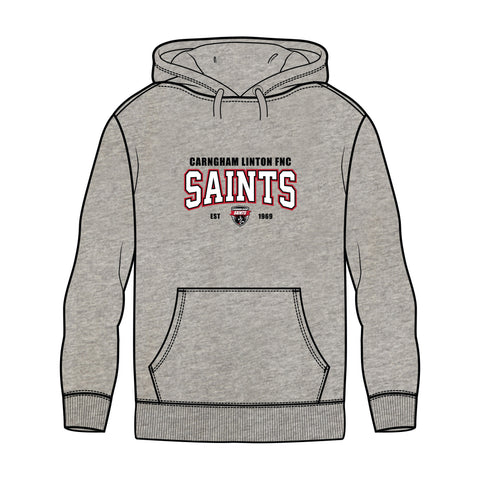 Carngham Linton FNC Fleece Hoodie - Grey Marle