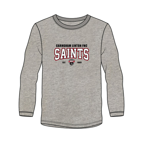 Carngham Linton FNC Long Sleeve Tee - Grey Marle