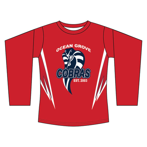 Ocean Grove Cobras Long Sleeve Warm Up Top