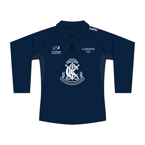 Carlton CC Womens Cricket Playing Top - Navy