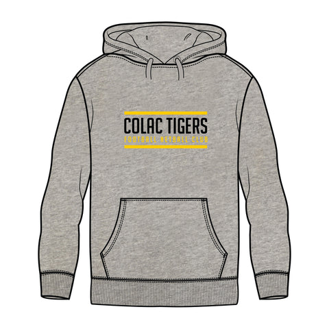 Colac Tigers FNC Fleece Hoodie - Grey Marle