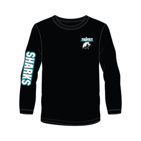 Peninsula Sharks FC Long Sleeve Tee - Black