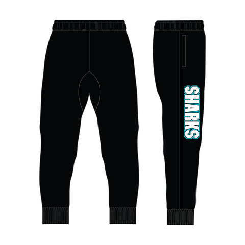 Peninsula Sharks FC Fleece Trackpants - Black