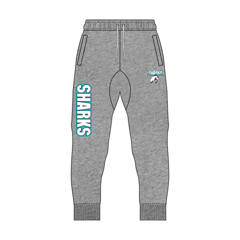 Peninsula Sharks FC Fleece Trackpants - Grey Marle