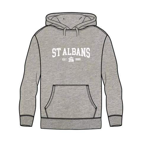 St Albans FNC Fleece Hoodie - Grey Marle