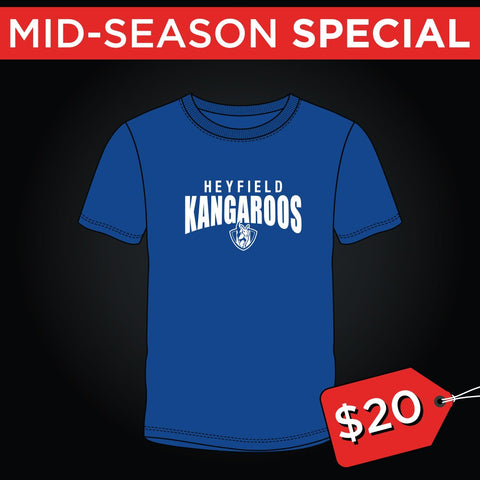 MID-SEASON SPECIAL Heyfield FNC Kangaroos Short Sleeve Tee
