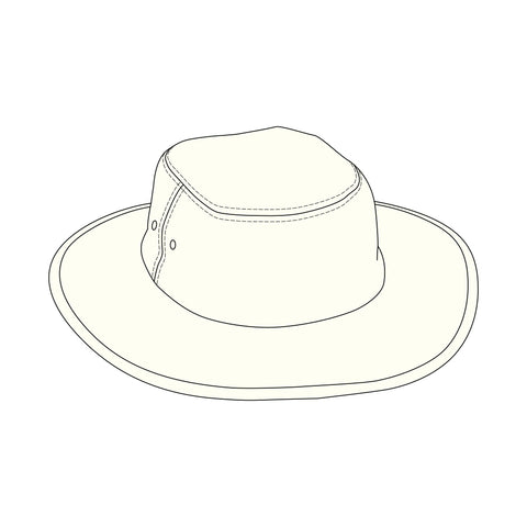 Carlton CC Wide Brim Hat - Cream