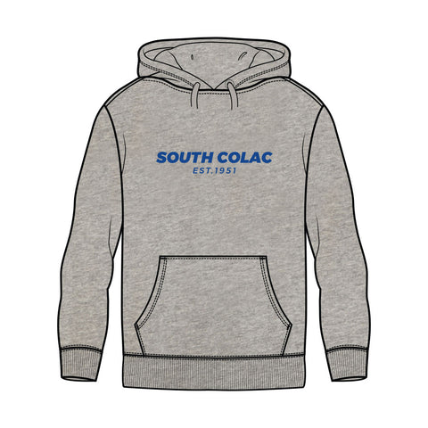 South Colac SC Fleece Hoodie - Grey Marle